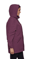 Ladies Plum Hooded  Rain Jacket db871